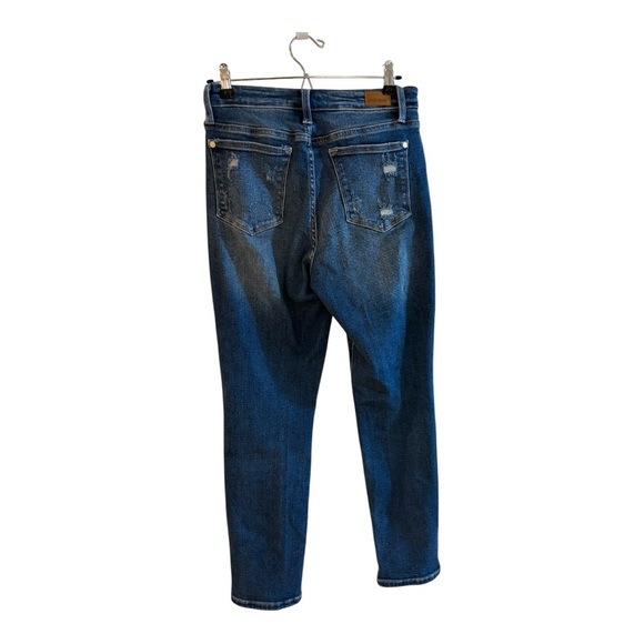 Judy Blue Dark Wash Distressed Skinny Jeans - Picture 3 of 7